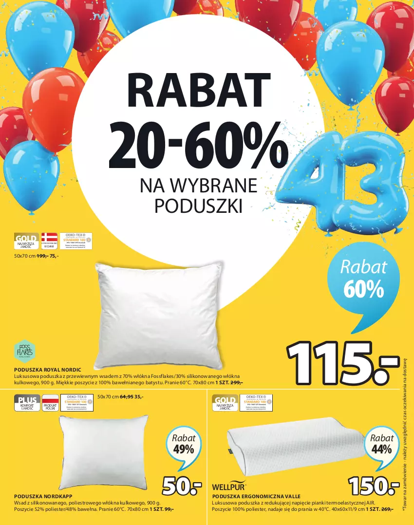 Gazetka promocyjna Jysk - Oferta tygodnia - ważna 30.03 do 11.04.2022 - strona 22 - produkty: Poduszka, Wełna