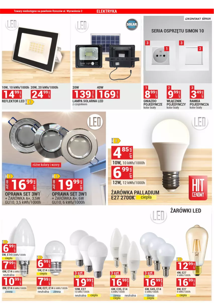 Gazetka promocyjna Merkury Market - ważna 01.03 do 31.03.2022 - strona 17 - produkty: Lampa, Ramka, Reflektor, Reflektor LED, Ser