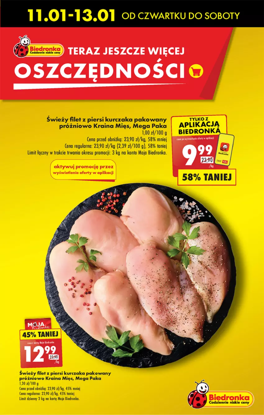 Gazetka promocyjna Biedronka - Od czwartku - ważna 11.01 do 17.01.2024 - strona 3 - produkty: Filet z piersi kurczaka, Kurczak, Tera