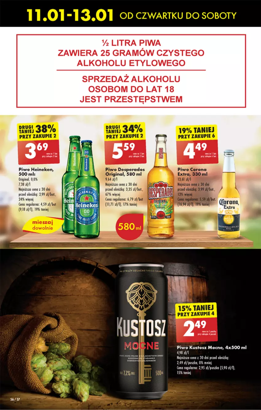 Gazetka promocyjna Biedronka - Od czwartku - ważna 11.01 do 17.01.2024 - strona 70 - produkty: Desperados, Gin, Gra, Heineken, Piwa, Piwo