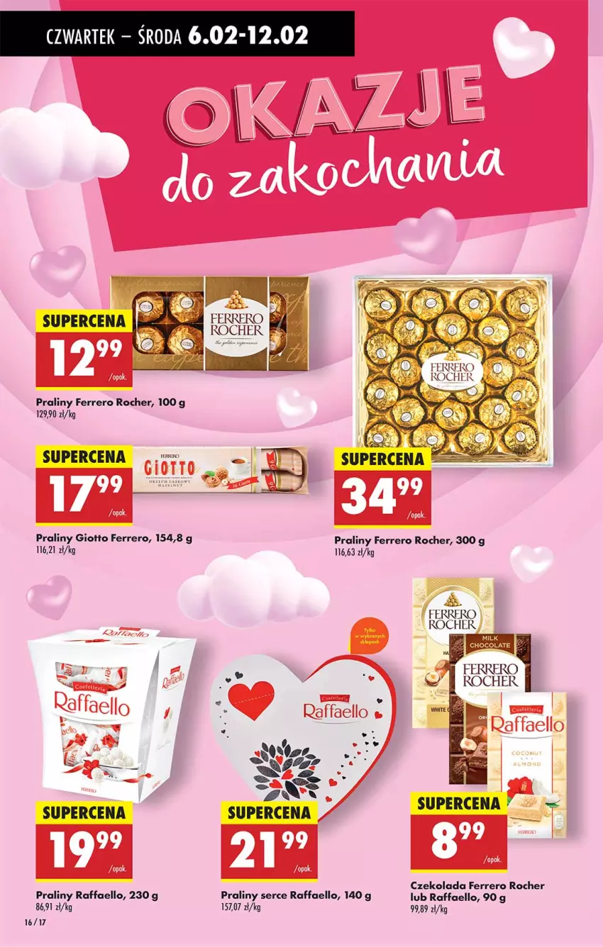 Gazetka promocyjna Biedronka - Od Czwartku - ważna 06.02 do 12.02.2025 - strona 16 - produkty: Czekolada, Fa, Ferrero, Ferrero Rocher, Praliny, Raffaello, Ser