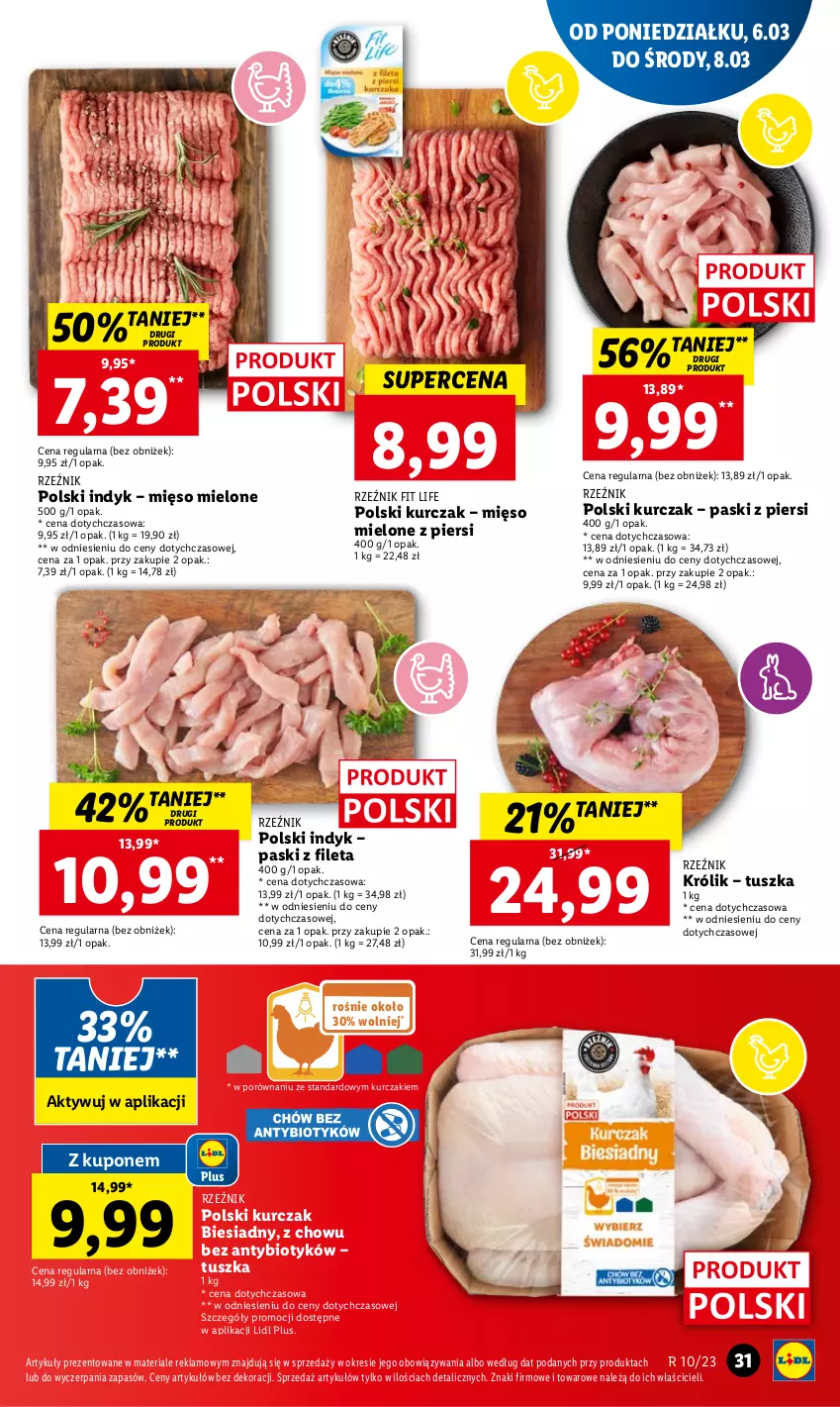 Gazetka promocyjna Lidl - GAZETKA - ważna 06.03 do 08.03.2023 - strona 35 - produkty: Królik, Kurczak, Mięso, Mięso mielone, Por, Tusz