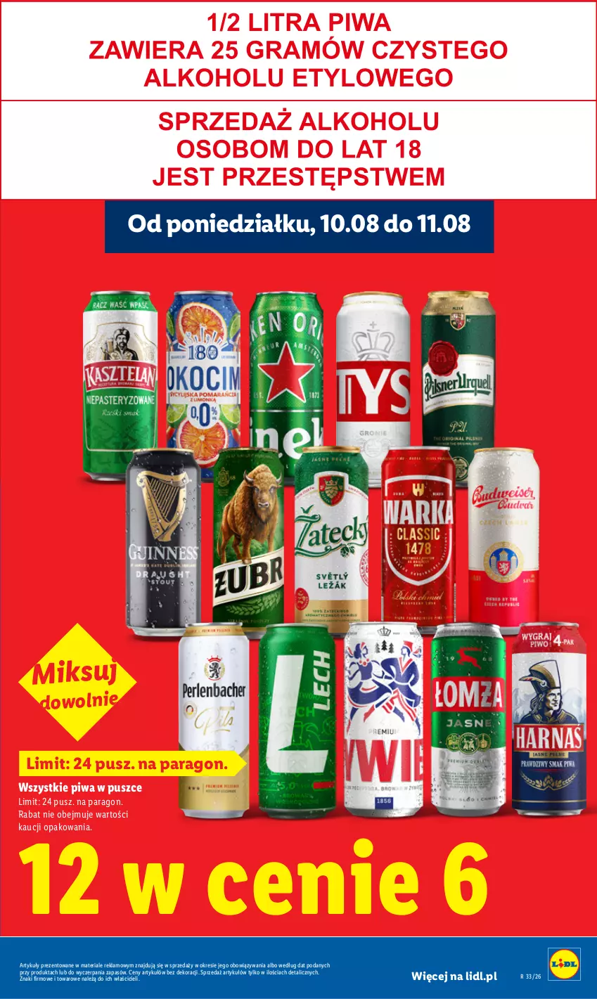 Gazetka promocyjna Lidl - Gazetka ważna od 10.08 do 11.08 - ważna 10.08 do 11.08.2026 - strona 15 - produkty: Piwa