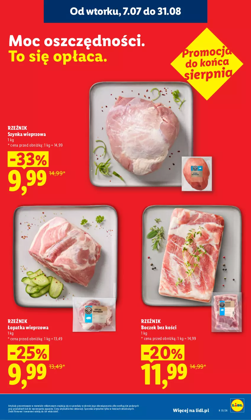 Gazetka promocyjna Lidl - Gazetka ważna od 10.08 do 11.08 - ważna 10.08 do 11.08.2026 - strona 21 - produkty: Boczek, Boczek bez kości, Szynka, Szynka wieprzowa