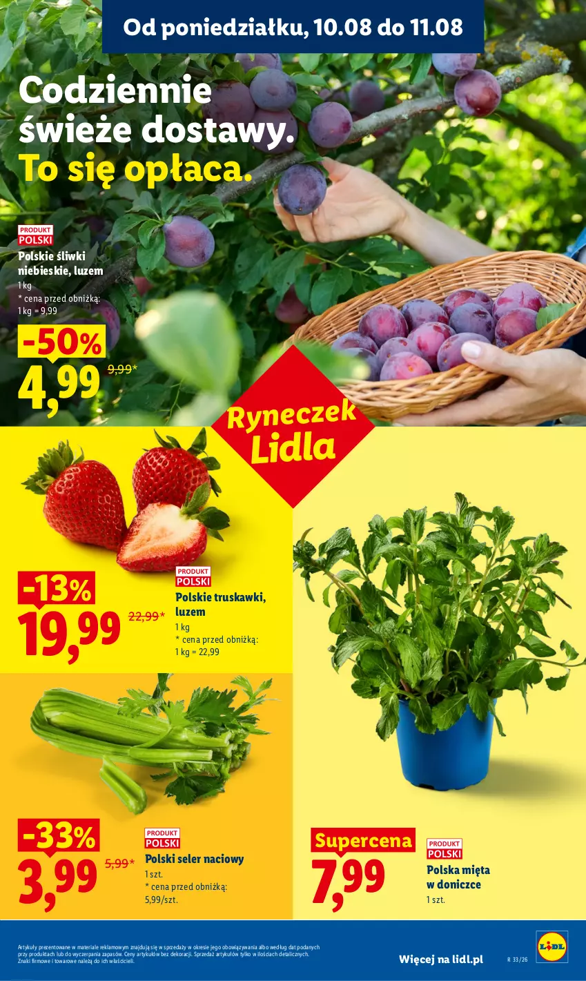 Gazetka promocyjna Lidl - Gazetka ważna od 10.08 do 11.08 - ważna 10.08 do 11.08.2026 - strona 43 - produkty: Mięta, Seler naciowy, Truskawki