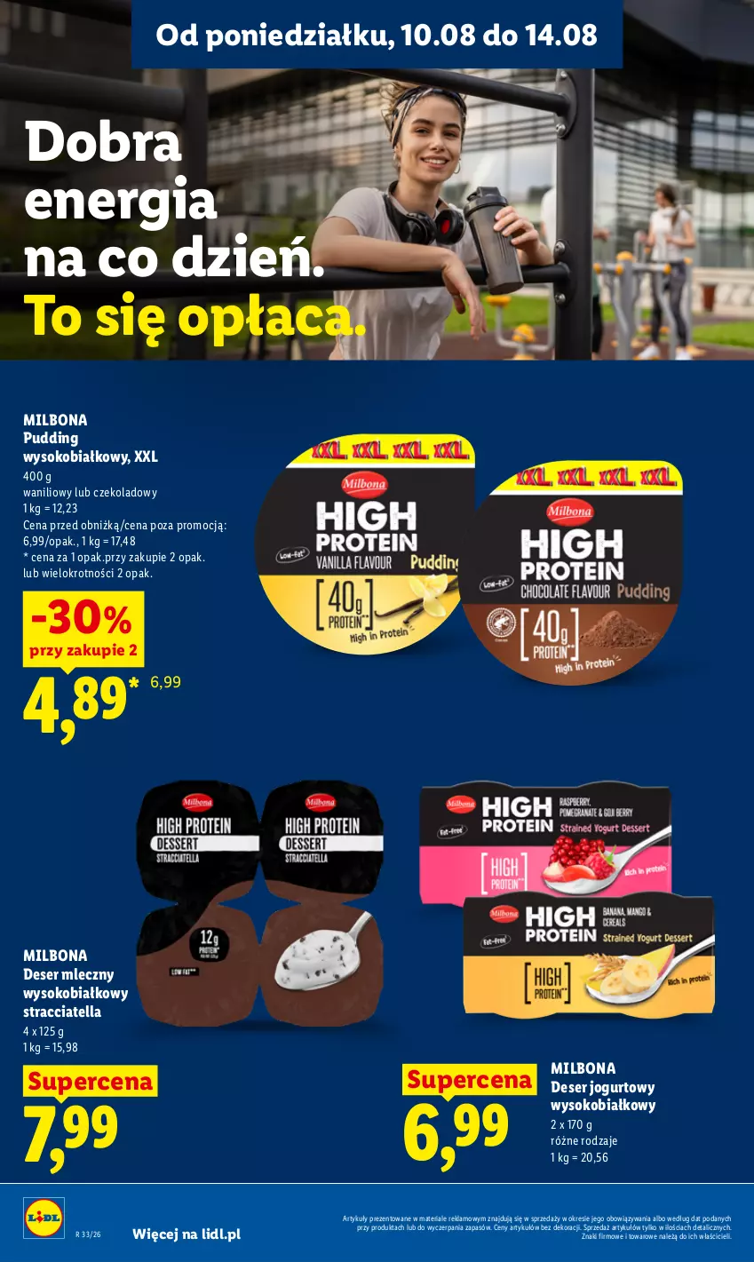 Gazetka promocyjna Lidl - Gazetka ważna od 10.08 do 11.08 - ważna 10.08 do 11.08.2026 - strona 66 - produkty: Deser, Deser mleczny, Jogurt, Pudding, Ser, Sok