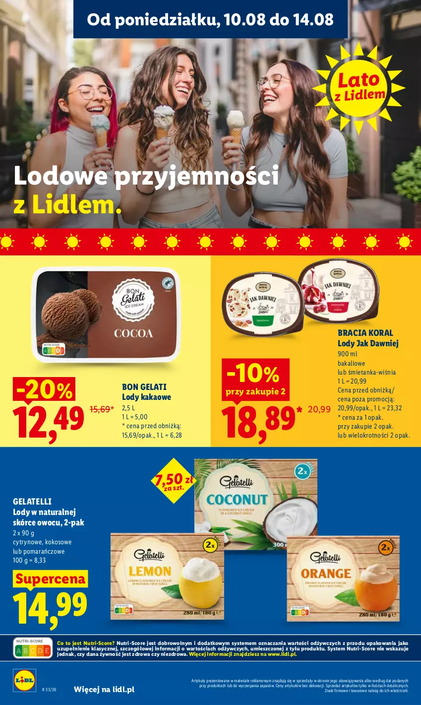 Gazetka promocyjna Lidl - Gazetka ważna od 10.08 do 11.08 - ważna 10.08 do 11.08.2026 - strona 68 - produkty: Kakao, Kokos, Lody
