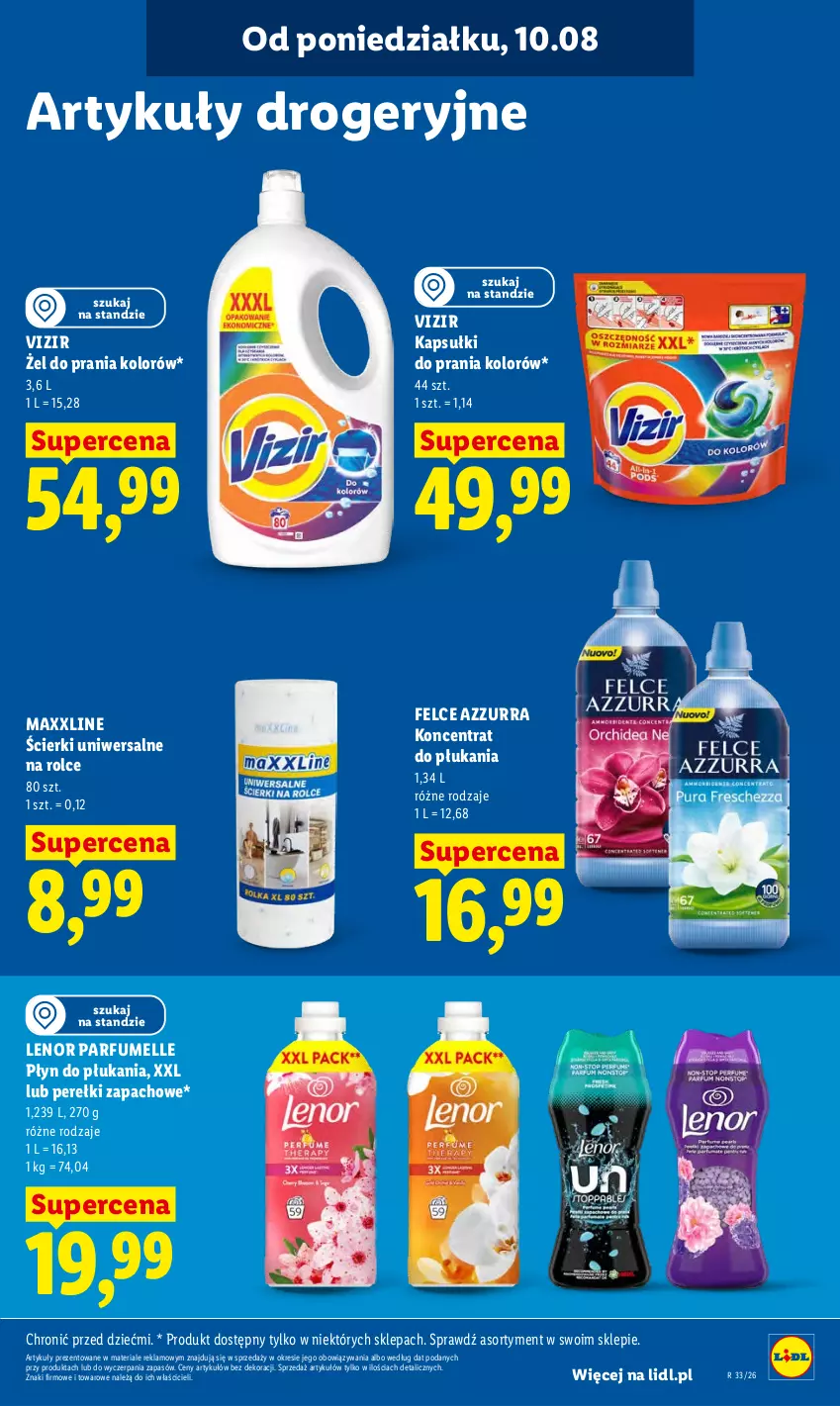 Gazetka promocyjna Lidl - Gazetka ważna od 10.08 do 11.08 - ważna 10.08 do 11.08.2026 - strona 91 - produkty: Kapsułki do prania, Lenor, Perełki zapachowe, Płyn do płukania, Vizir