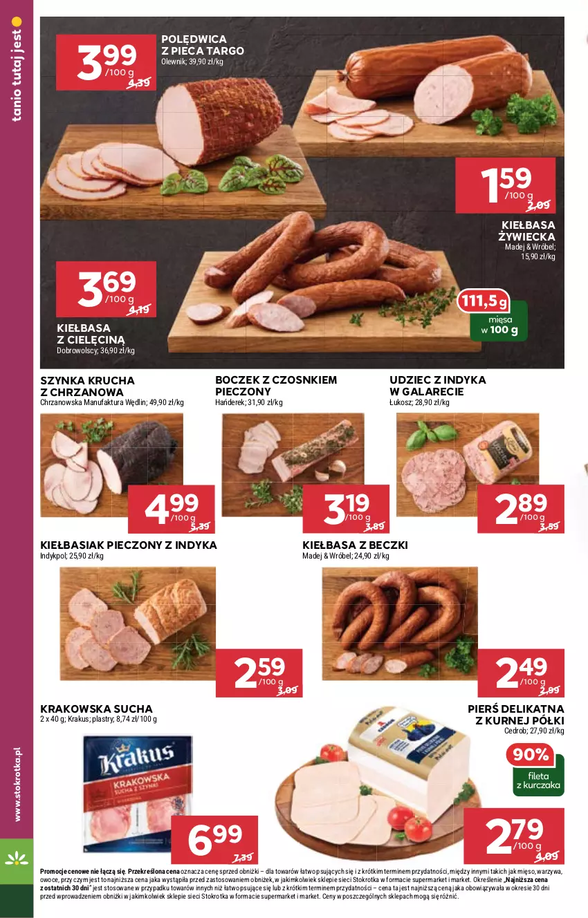 Gazetka promocyjna Stokrotka - Market - ważna 09.05 do 15.05.2024 - strona 8 - produkty: Basia, Boczek, Chrzan, Gala, Kiełbasa, Kosz, Piec, Polędwica, Szynka, Udziec z indyka, Udziec z indyka w galarecie