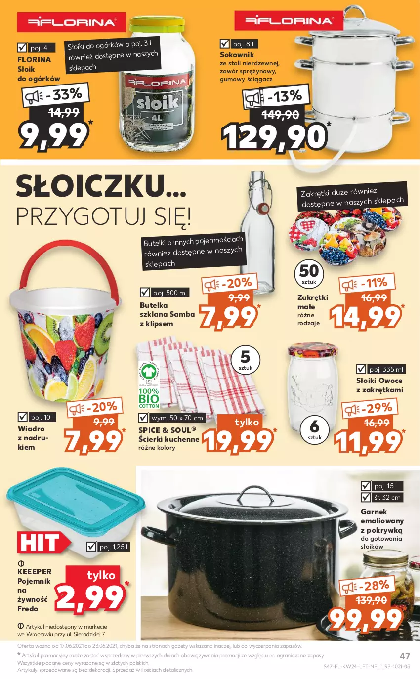 Gazetka promocyjna Kaufland - OFERTA TYGODNIA - ważna 17.06 do 23.06.2021 - strona 47 - produkty: Garnek, Gra, LANA, Owoce, Pojemnik, Sok, Wiadro