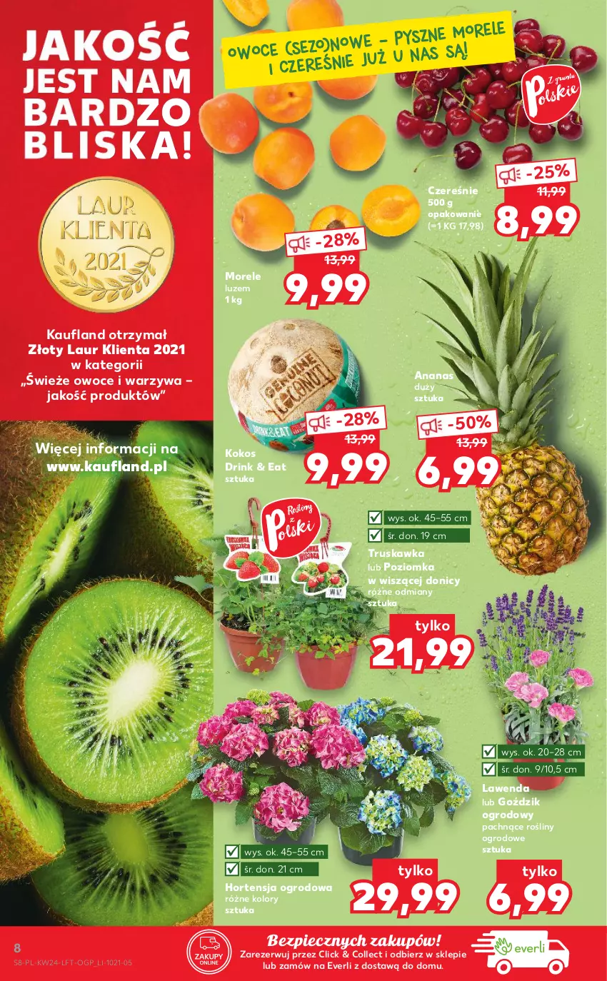 Gazetka promocyjna Kaufland - OFERTA TYGODNIA - ważna 17.06 do 23.06.2021 - strona 8 - produkty: Ananas, Kokos, Laur, Owoce, Piec, Warzywa