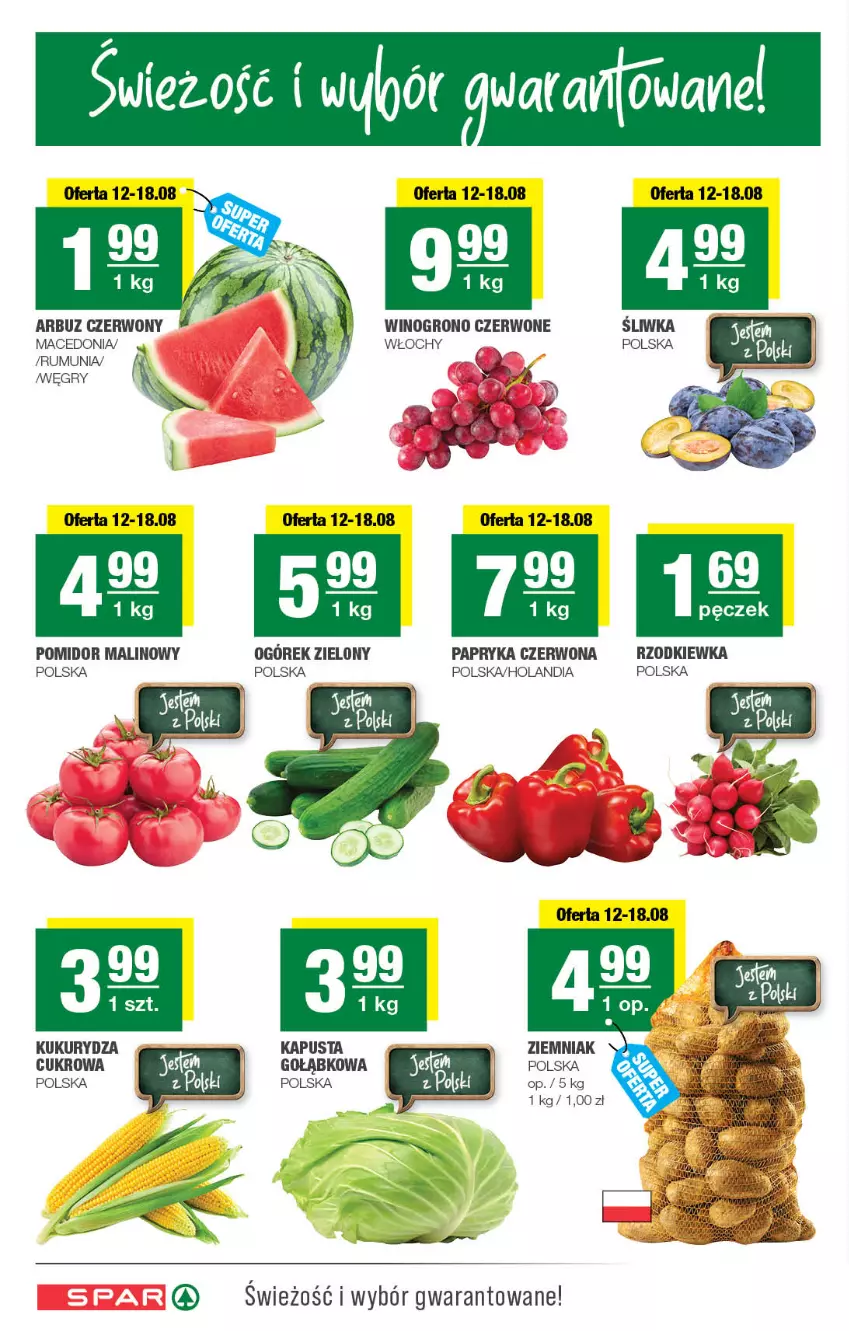 Gazetka promocyjna Spar - Spar - ważna 12.08 do 23.08.2026 - strona 2 - produkty: Arbuz, Gry, Kukurydza, Ogórek, Papryka, Papryka czerwona, Pomidor malinowy, Rum, Rzodkiewka, Wino