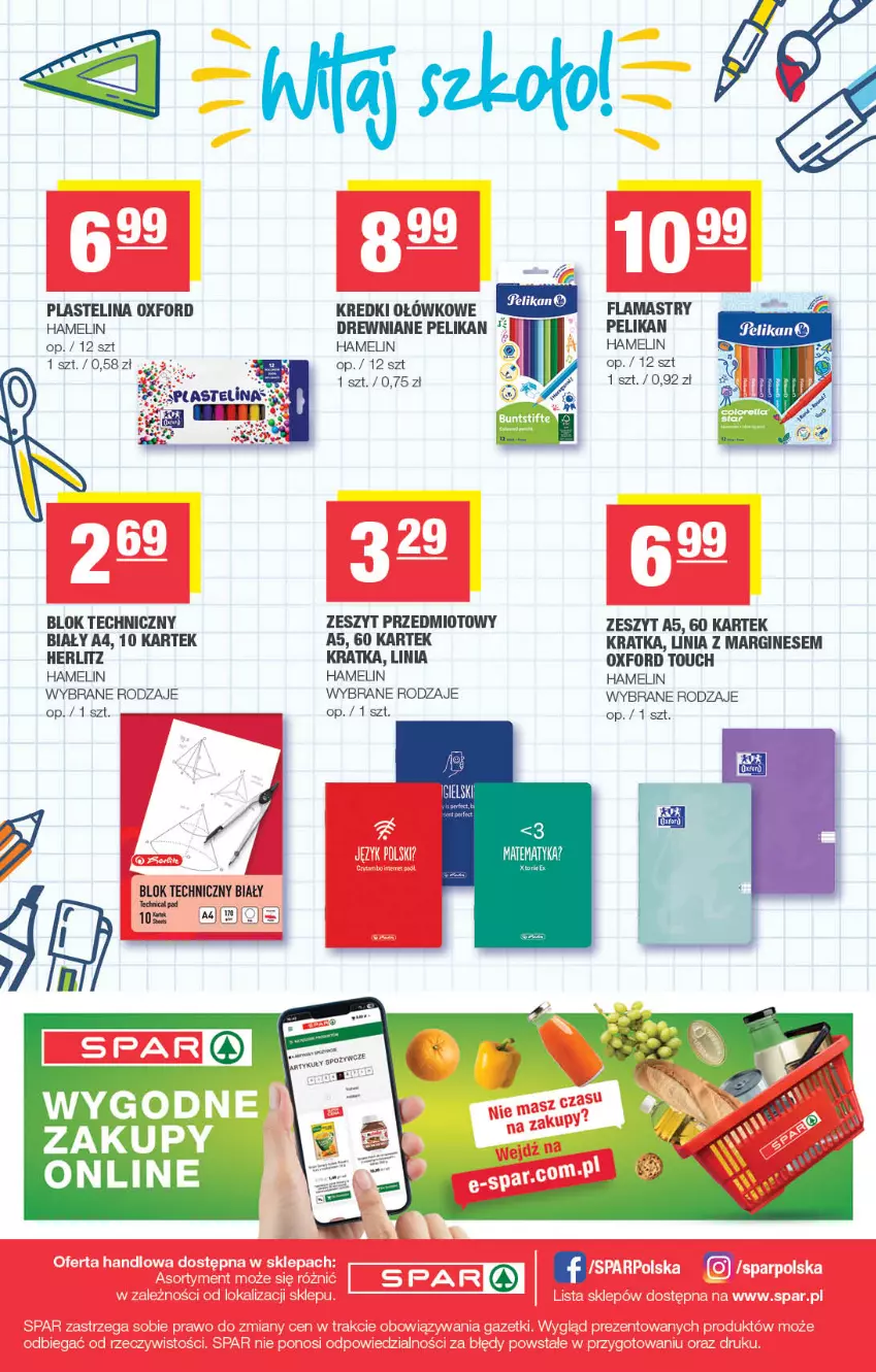 Gazetka promocyjna Spar - Spar - ważna 12.08 do 23.08.2026 - strona 8 - produkty: Fa, Flamastry, Gin, Plastelina