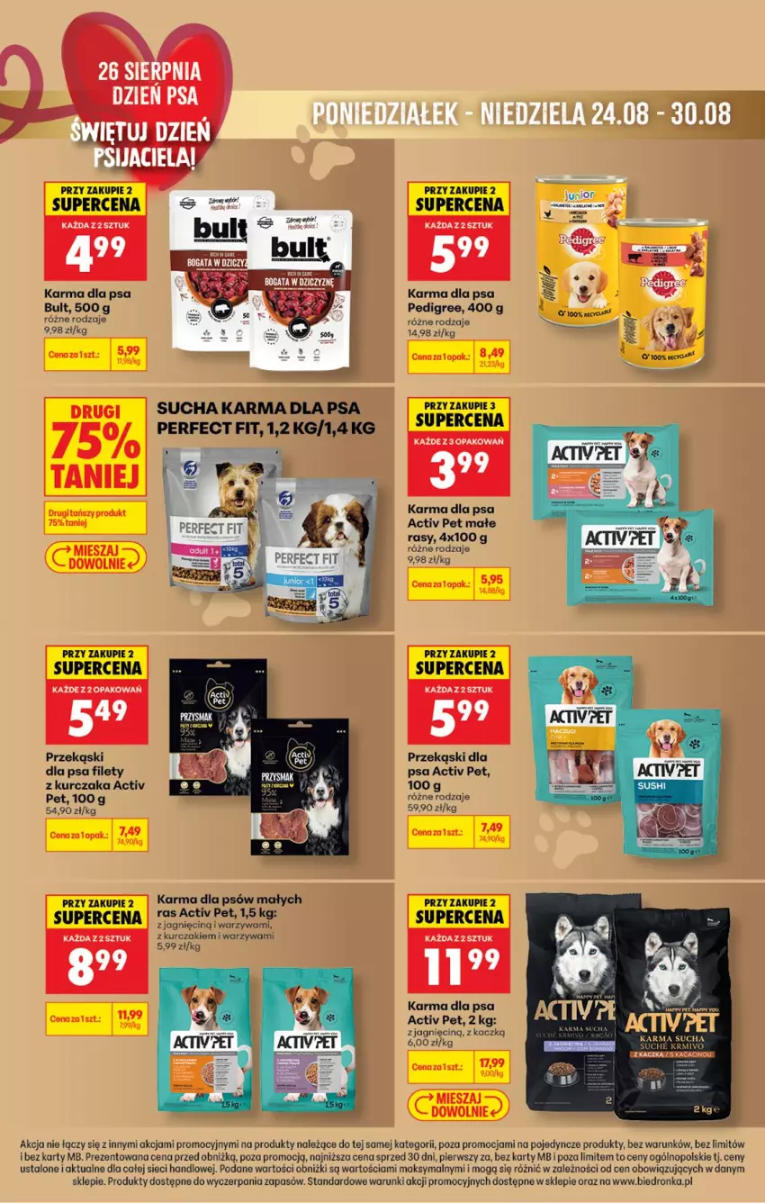 Gazetka promocyjna Biedronka - Gazetka - ważna 24.08 do 31.08.2026 - strona 2 - produkty: Kurczak, Pedigree, Przekąski dla psa, Sucha karma, Warzywa