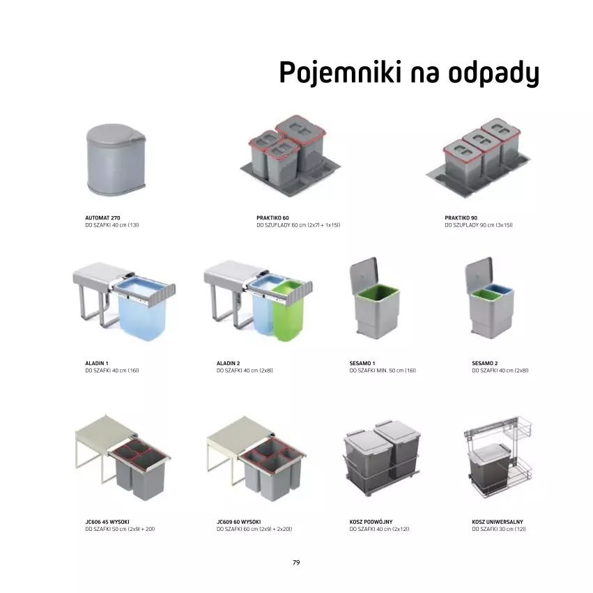 Gazetka promocyjna Komfort - Katalog kuchnie - ważna 19.01 do 31.12.2022 - strona 79 - produkty: Kosz, Pojemnik, Sok