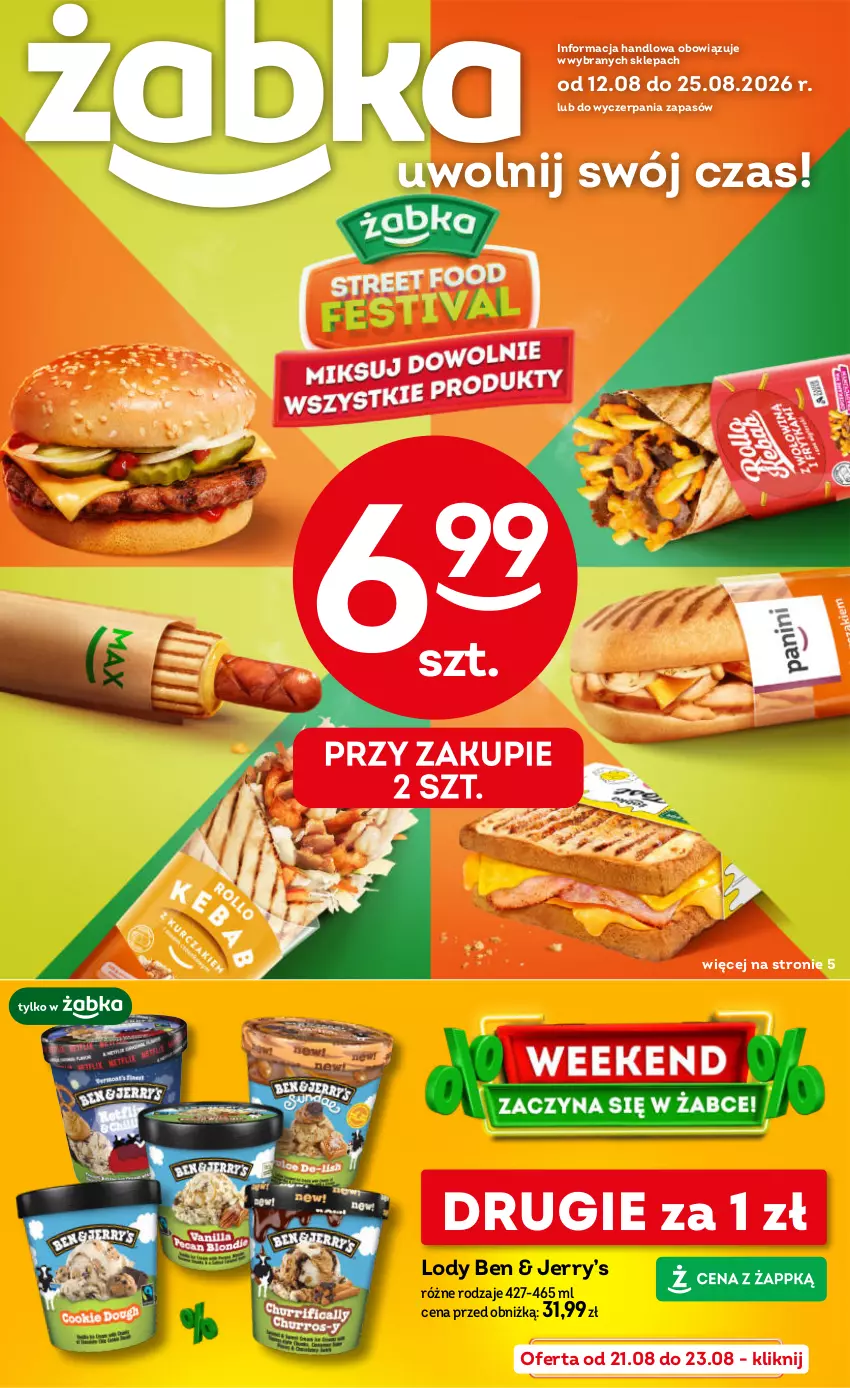 Gazetka promocyjna Żabka - gazetka-promocyjna-33-34-2026 - ważna 12.08 do 25.08.2026 - strona 1 - produkty: Lody