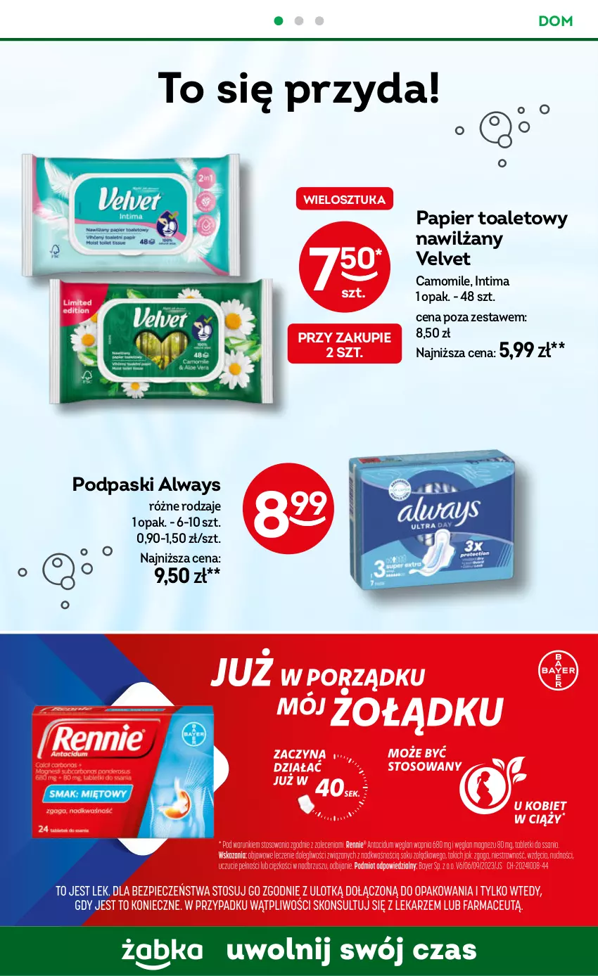 Gazetka promocyjna Żabka - gazetka-promocyjna-33-34-2026 - ważna 12.08 do 25.08.2026 - strona 82 - produkty: Always, Papier, Papier toaletowy, Podpaski, Velvet