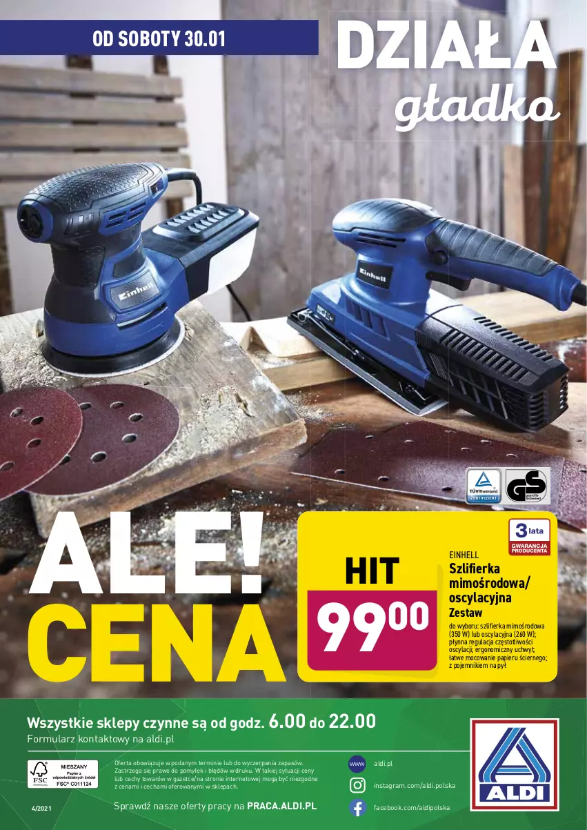 Gazetka promocyjna Aldi - Ale Cena Środa-Sobota - ważna 27.01 do 30.01.2021 - strona 14 - produkty: Einhell, Fa, Gra, Papier, Pojemnik, Szlifierka