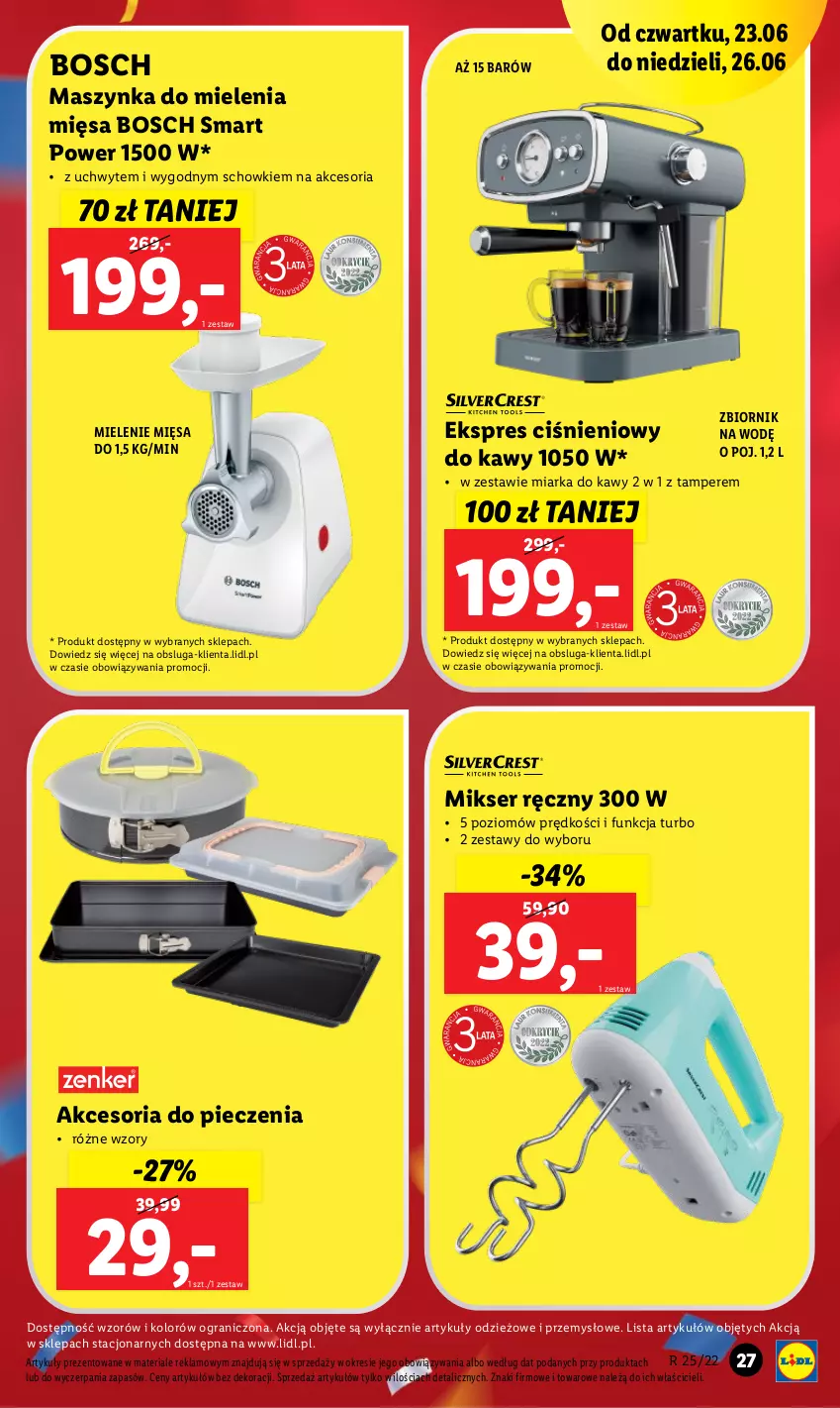 Gazetka promocyjna Lidl - GAZETKA - ważna 20.06 do 26.06.2022 - strona 31 - produkty: Bosch, Gra, Maszynka, Maszynka do mielenia, Miarka, Mikser, Mikser ręczny, Piec, Ser, Szynka