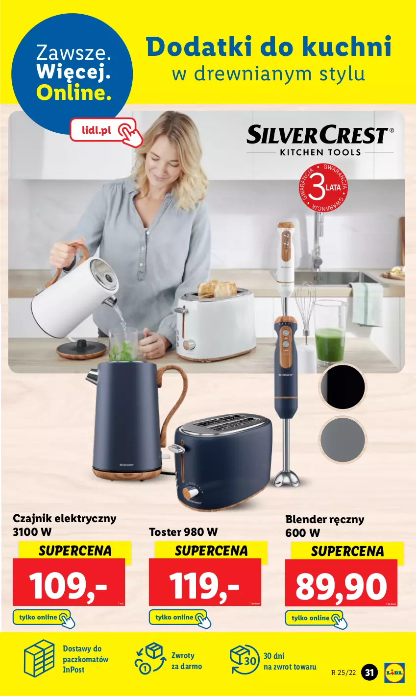 Gazetka promocyjna Lidl - GAZETKA - ważna 20.06 do 26.06.2022 - strona 35 - produkty: Blender, Blender ręczny, Czajnik, Czajnik elektryczny, Toster