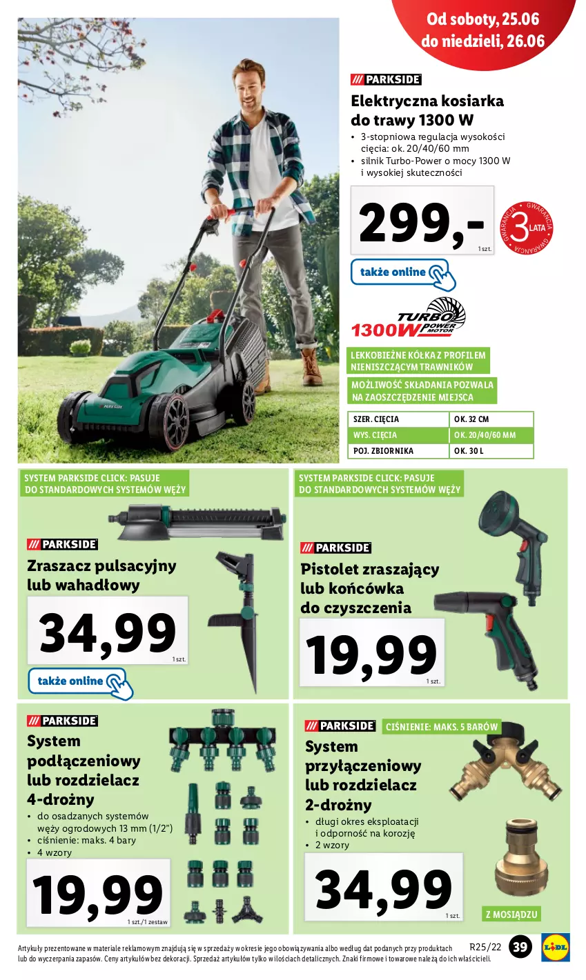 Gazetka promocyjna Lidl - GAZETKA - ważna 20.06 do 26.06.2022 - strona 43 - produkty: Kosiarka, Parkside, Pistolet, Por, Sok, Top