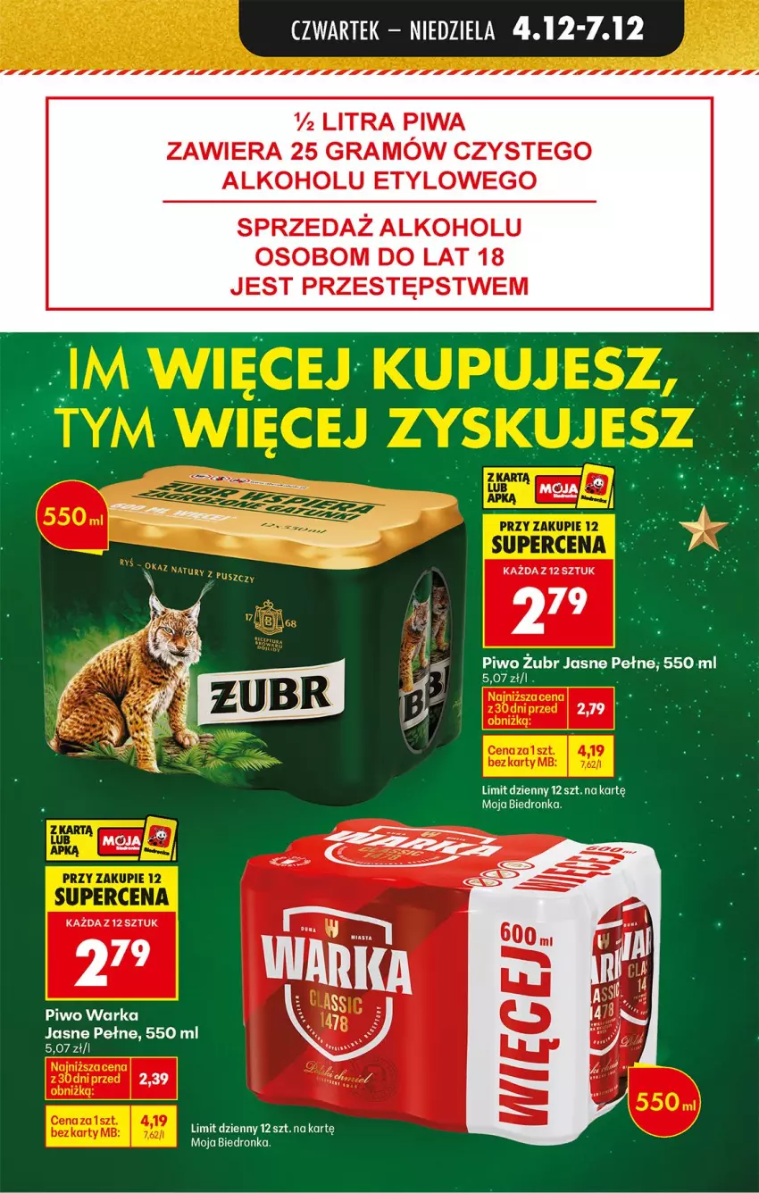 Gazetka promocyjna Biedronka - Od Czwartku - ważna 04.12 do 10.12.2025 - strona 21 - produkty: Gra, Piwa, Piwo, Warka