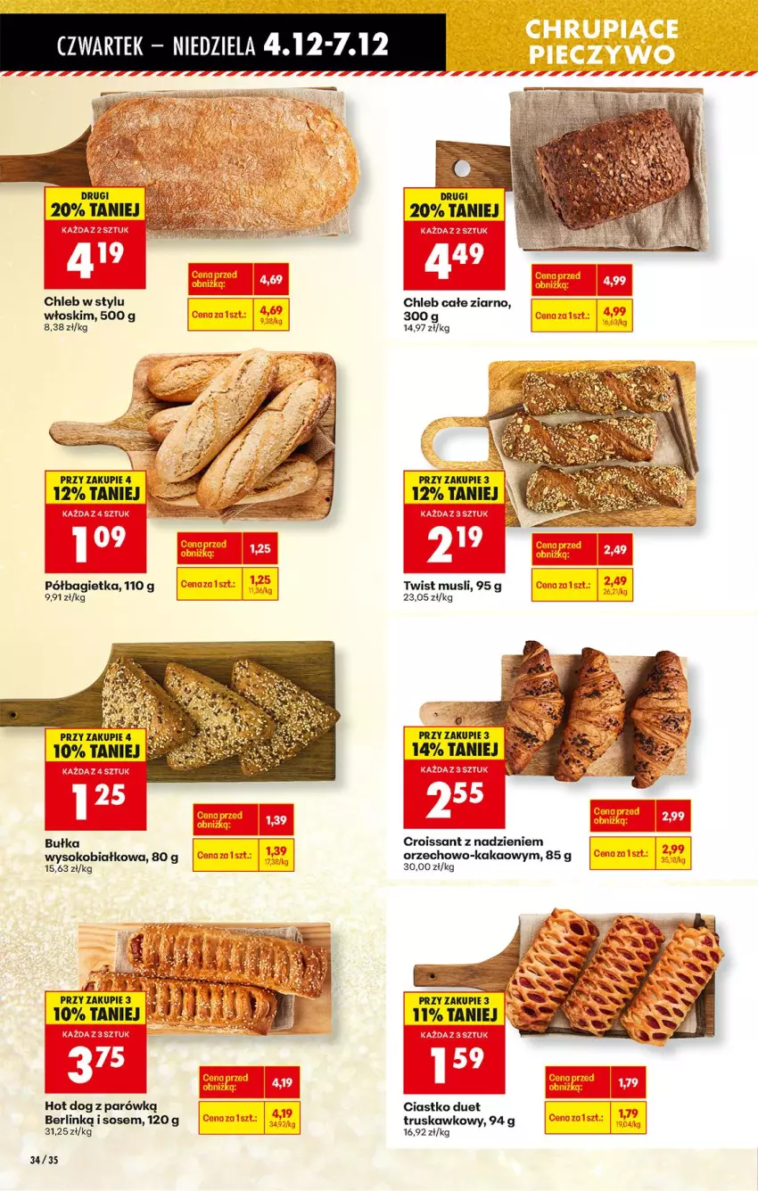 Gazetka promocyjna Biedronka - Od Czwartku - ważna 04.12 do 10.12.2025 - strona 42 - produkty: Bagietka, Bułka, Chleb, Croissant, Fa, Hot dog, Kakao, Mus, Półbagietka, Sok, Sos