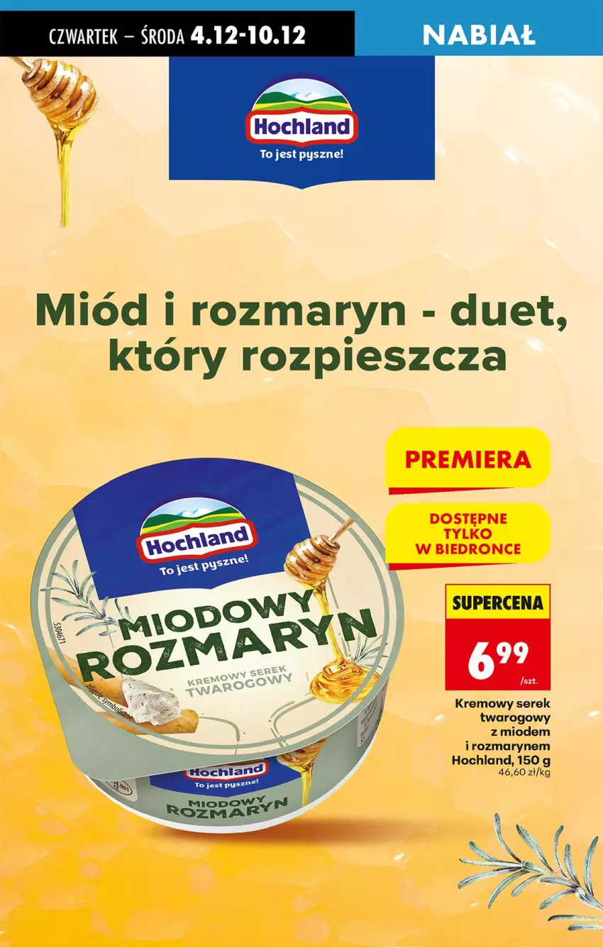 Gazetka promocyjna Biedronka - Od Czwartku - ważna 04.12 do 10.12.2025 - strona 58 - produkty: Hochland, Miód, Ser, Serek, Serek twarogowy
