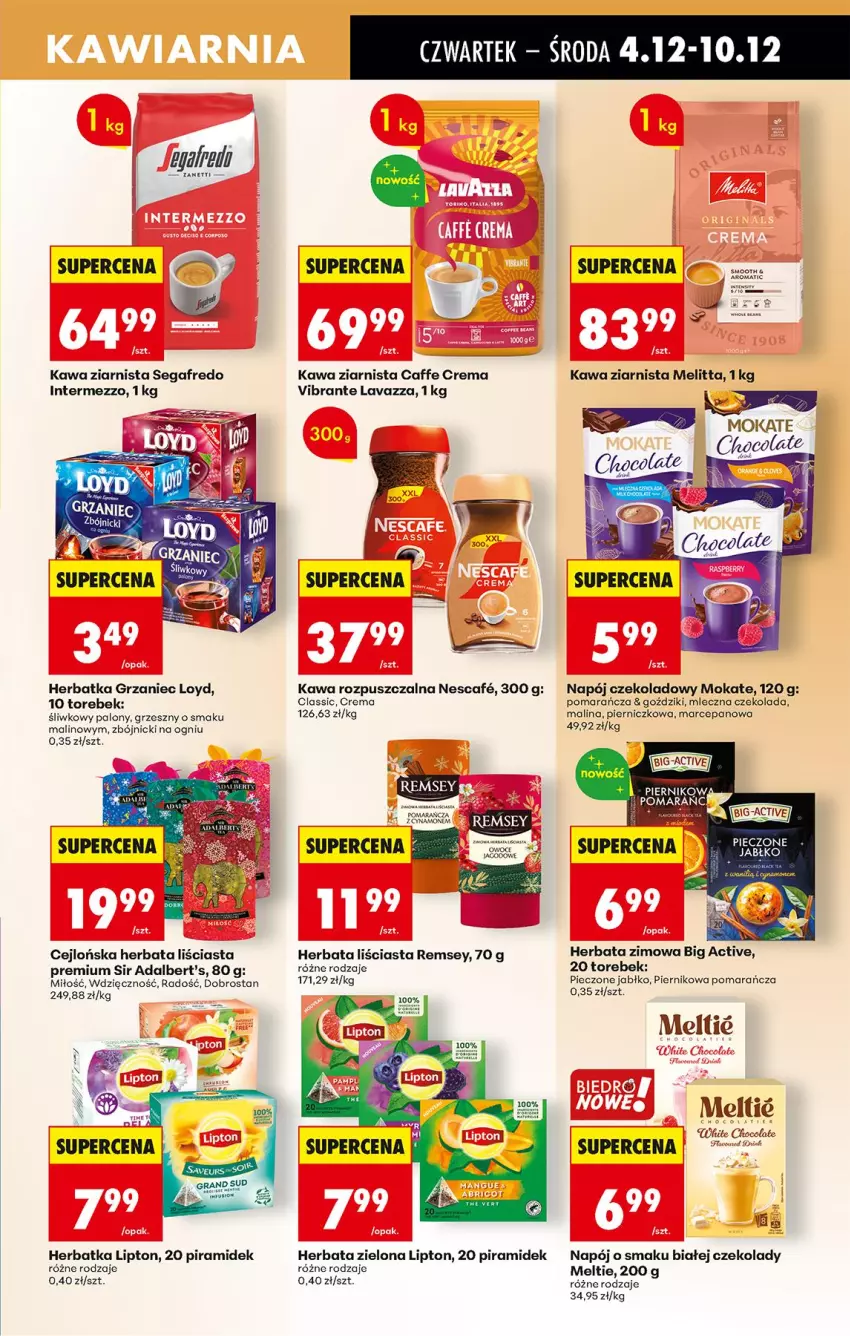 Gazetka promocyjna Biedronka - Od Czwartku - ważna 04.12 do 10.12.2025 - strona 67 - produkty: Czekolada, Fa, Herbata, Kawa, Kawa rozpuszczalna, Kawa ziarnista, Lavazza, Lipton, Loyd, Napój, Piec, Piernik, Segafredo