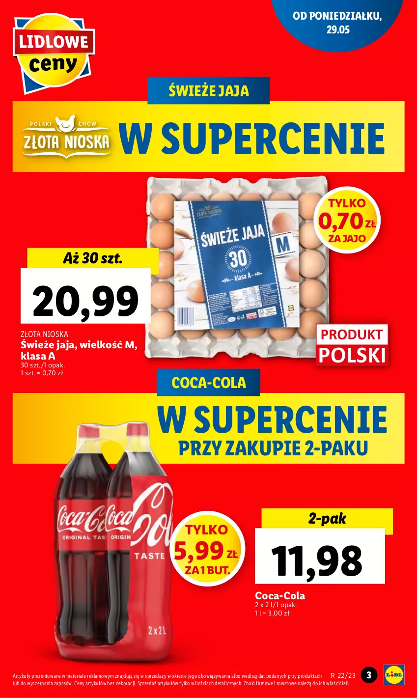 Gazetka promocyjna Lidl - GAZETKA - ważna 29.05 do 31.05.2023 - strona 13 - produkty: Coca-Cola, Jaja