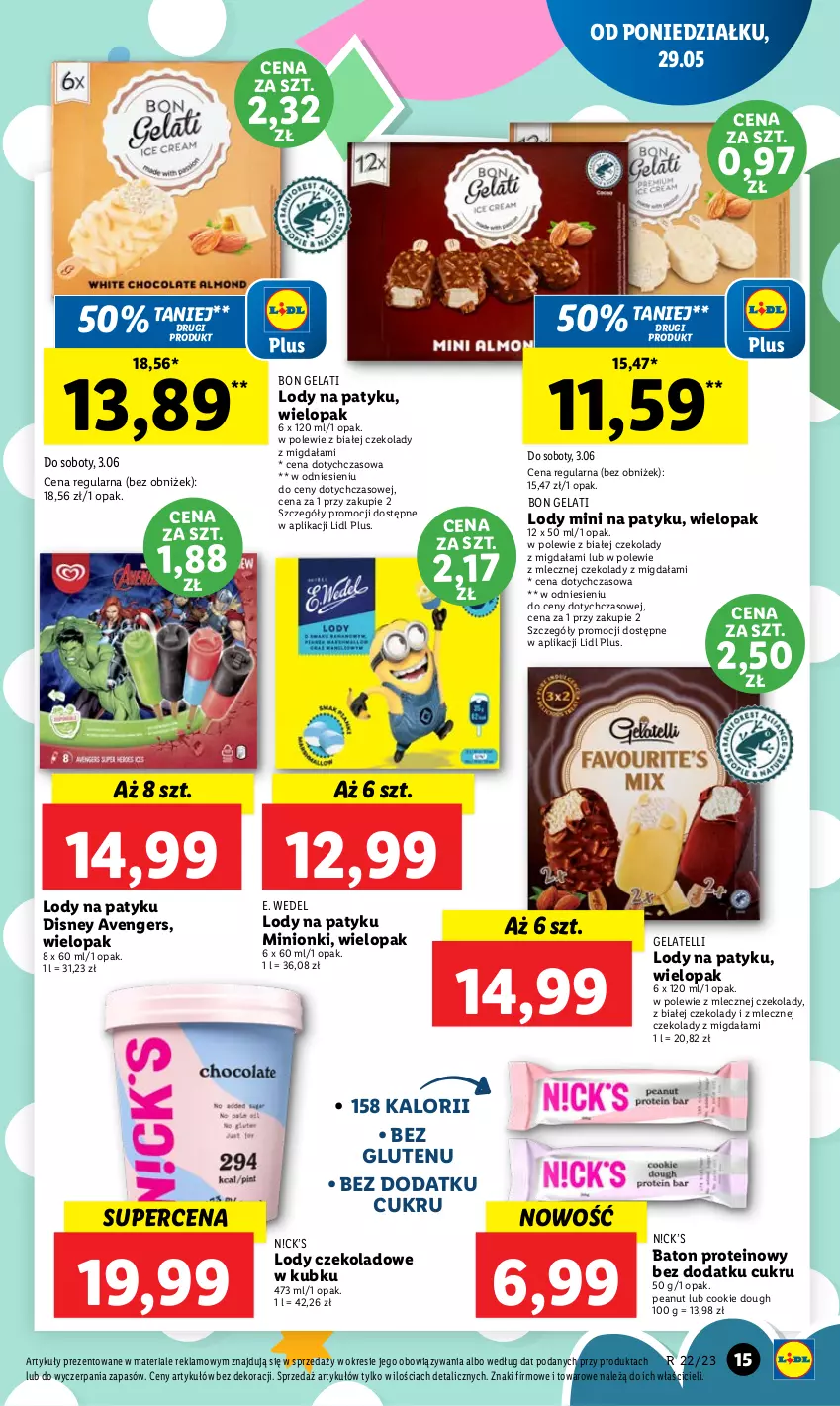 Gazetka promocyjna Lidl - GAZETKA - ważna 29.05 do 31.05.2023 - strona 29 - produkty: Avengers, Baton, Disney, E. Wedel, Lody