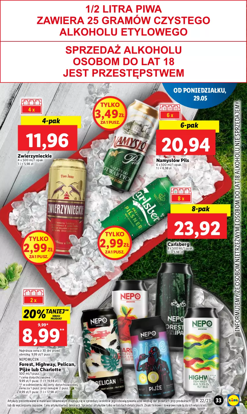 Gazetka promocyjna Lidl - GAZETKA - ważna 29.05 do 31.05.2023 - strona 47 - produkty: Carlsberg, Namysłów