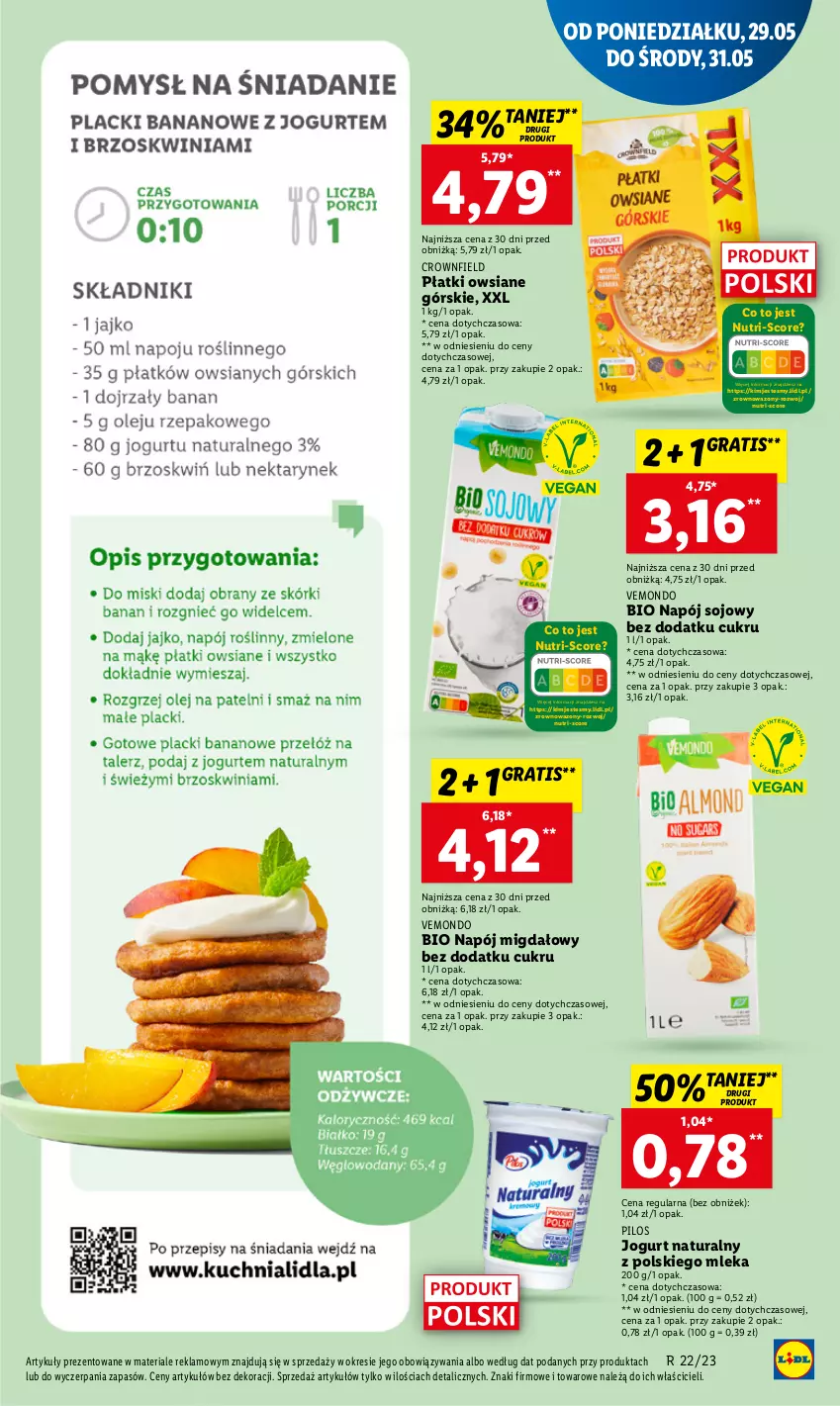 Gazetka promocyjna Lidl - GAZETKA - ważna 29.05 do 31.05.2023 - strona 7 - produkty: Gra, Jogurt, Jogurt naturalny, Napój, Pilos, Płatki owsiane, Wazon