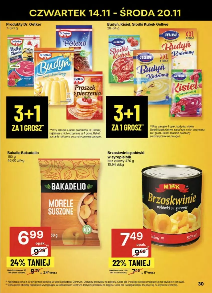 Gazetka promocyjna Delikatesy Centrum - ważna 14.11 do 20.11.2024 - strona 24 - produkty: Brzoskwinie, Budyń, Dr. Oetker, Kisiel, Kubek, Piec, Por, Rum, Syrop