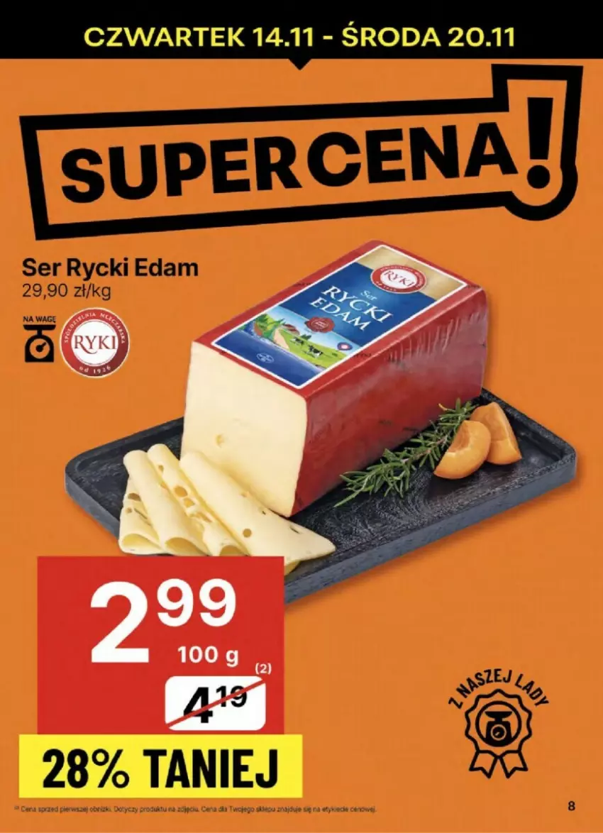 Gazetka promocyjna Delikatesy Centrum - ważna 14.11 do 20.11.2024 - strona 57 - produkty: Edam, Rycki Edam, Ser