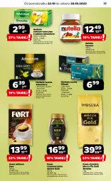 Gazetka promocyjna Netto - Akcesoria i dodatki - Gazetka - ważna od 01.11 do 01.11.2023 - strona 17 - produkty: Earl Grey, Nutella, Kawa rozpuszczalna, Sok, Kawa ziarnista, Kawa mielona, Kawa, Dilmah, Herbata czarna, Ferrero, Mocca Fix Gold, Woseba, Herbata
