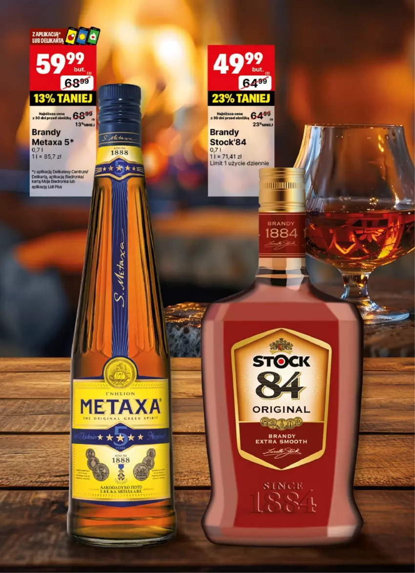 Gazetka promocyjna Delikatesy Centrum - DeliBarek DC49-DC50 - ważna 02.12 do 15.12.2024 - strona 18 - produkty: Brandy, Metaxa, Rum, Stock