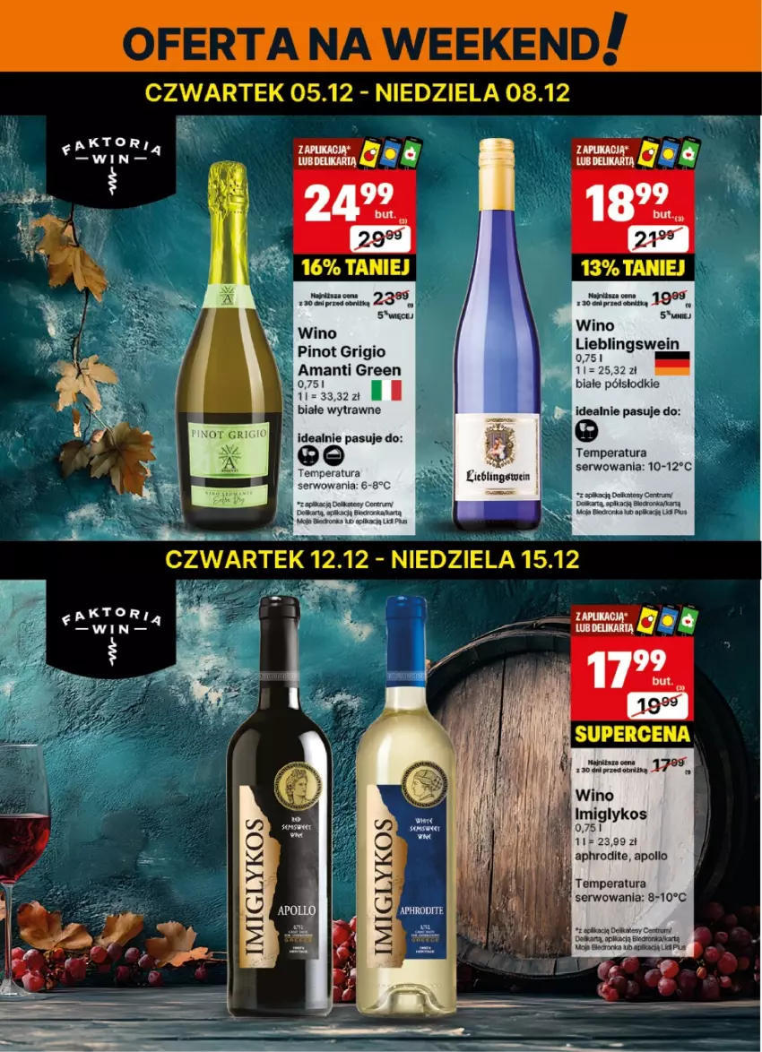 Gazetka promocyjna Delikatesy Centrum - DeliBarek DC49-DC50 - ważna 02.12 do 15.12.2024 - strona 4 - produkty: Pinot Grigio, Rum, Ser, Wino