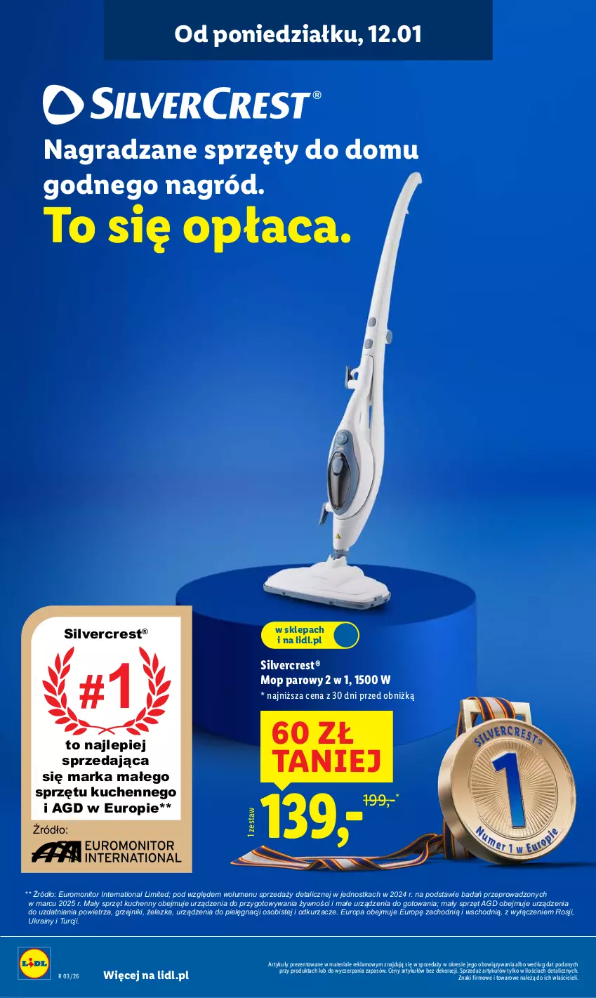 Gazetka promocyjna Lidl - GAZETKA - ważna 12.01 do 17.01.2026 - strona 14 - produkty: Gra, Grzejnik, Monitor, Mop, Mop parowy, Odkurzacz, Odkurzacze, Silvercrest