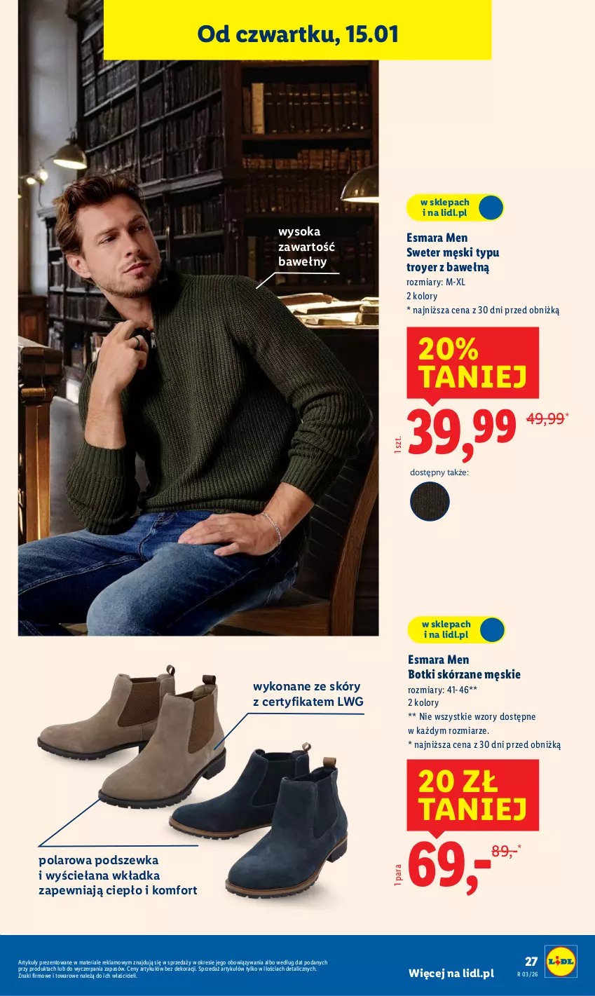 Gazetka promocyjna Lidl - GAZETKA - ważna 12.01 do 17.01.2026 - strona 29 - produkty: Botki, Sok, Sweter