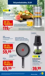 Gazetka promocyjna Lidl - GAZETKA - Gazetka - ważna od 17.01 do 17.01.2026 - strona 11 - produkty: Sok, Rozdrabniacz, Szczotka, Pojemnik, Kabel USB, Tefal, Wyciskarka, Patelnia, Pokrywa, Akumulator, LG, Fa