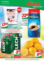 Gazetka promocyjna Dino - Gazetka 5 - Gazetka - ważna od 06.02 do 06.02.2024 - strona 1 - produkty: Piwa, Piwo, Gra, Kawa mielona, Kawa, Raffaello, Prima, Ferrero, Jacobs, Lech Premium, Fa