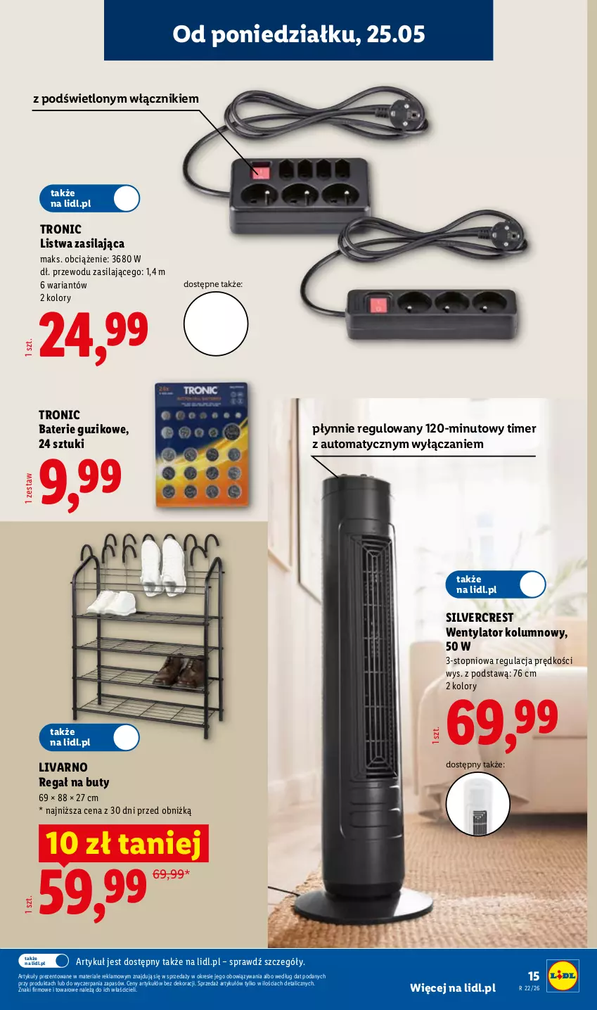 Gazetka promocyjna Lidl - Katalog ważny od 25.05 - ważna 25.05 do 30.05.2026 - strona 19 - produkty: Buty, Ivar, Listwa, Regał, Silvercrest, Top