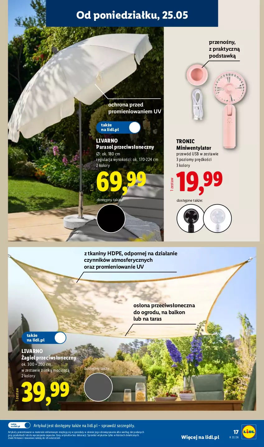 Gazetka promocyjna Lidl - Katalog ważny od 25.05 - ważna 25.05 do 30.05.2026 - strona 21 - produkty: Ivar, Parasol, Por, Przewód, Sok