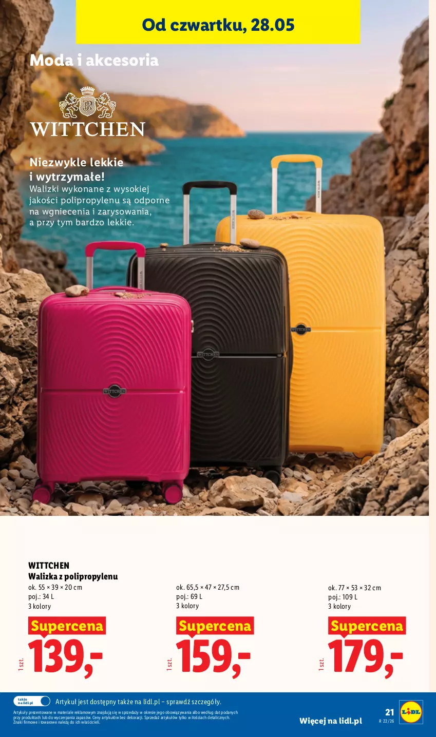 Gazetka promocyjna Lidl - Katalog ważny od 25.05 - ważna 25.05 do 30.05.2026 - strona 25 - produkty: Moda, Por, Sok, Walizka, Wittchen