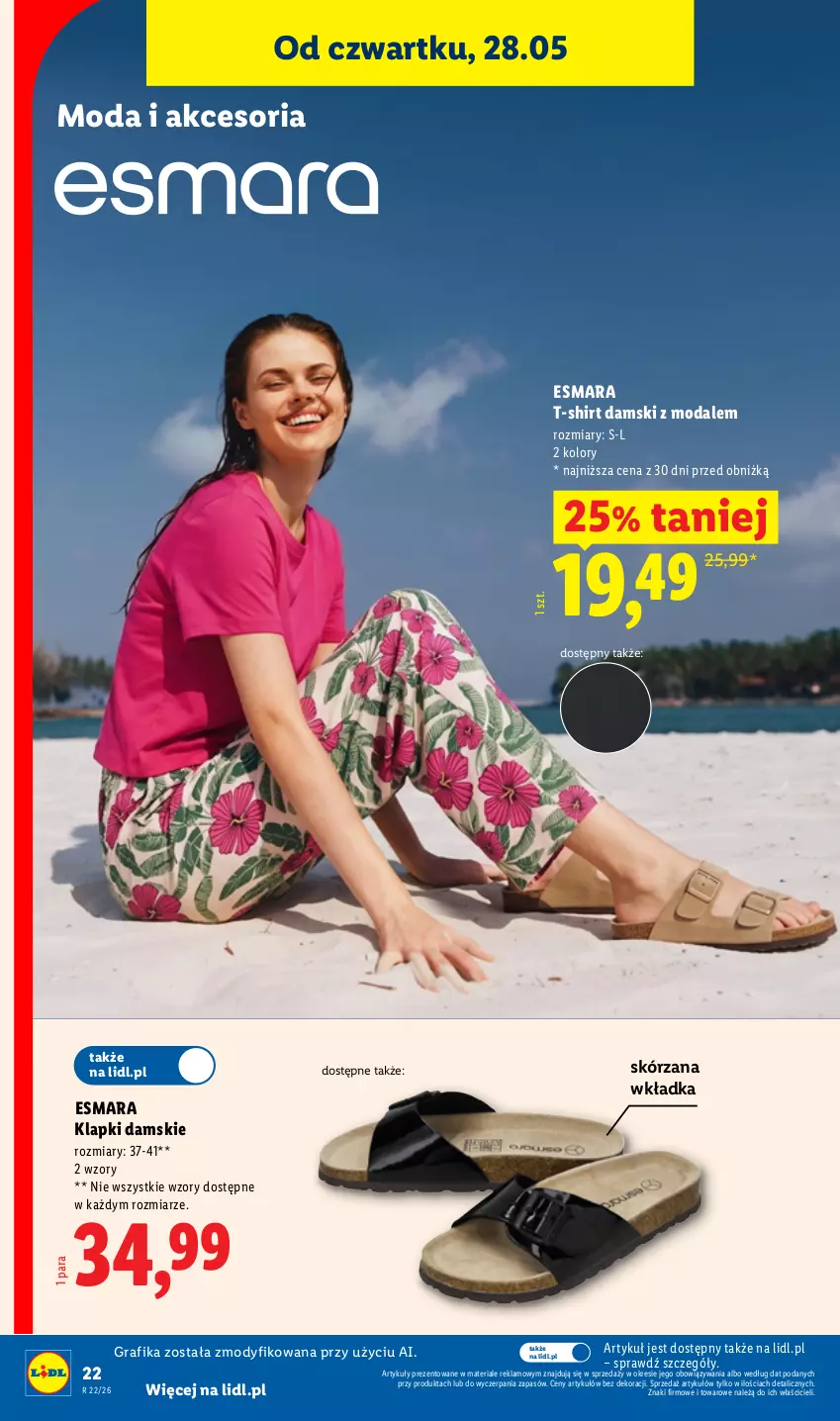 Gazetka promocyjna Lidl - Katalog ważny od 25.05 - ważna 25.05 do 30.05.2026 - strona 26 - produkty: Gra, Grafika, Klapki, Moda, T-shirt