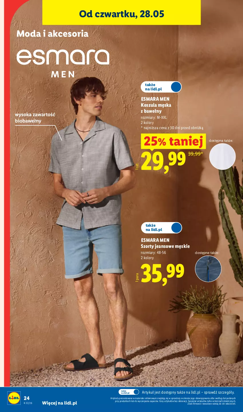 Gazetka promocyjna Lidl - Katalog ważny od 25.05 - ważna 25.05 do 30.05.2026 - strona 28 - produkty: Kosz, Koszula, Moda, Sok, Szorty