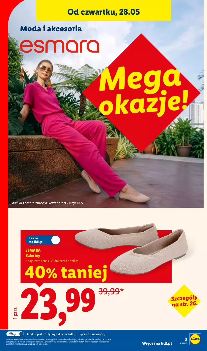 Gazetka promocyjna Lidl - Katalog ważny od 25.05 - ważna 25.05 do 30.05.2026 - strona 3 - produkty: Baleriny, Gra, Grafika, Moda