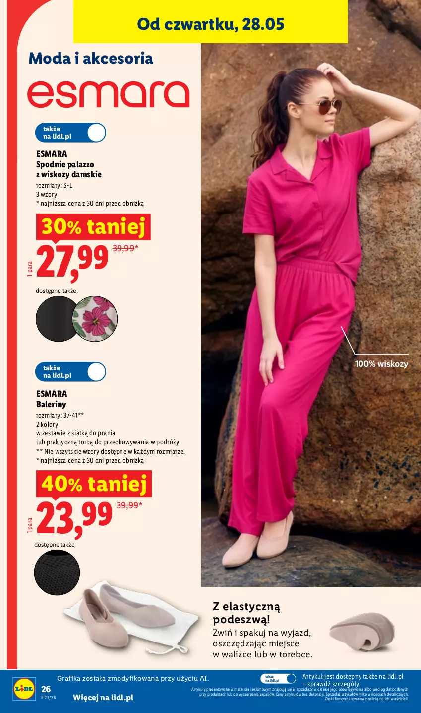 Gazetka promocyjna Lidl - Katalog ważny od 25.05 - ważna 25.05 do 30.05.2026 - strona 30 - produkty: Baleriny, Gra, Grafika, Moda, Spodnie