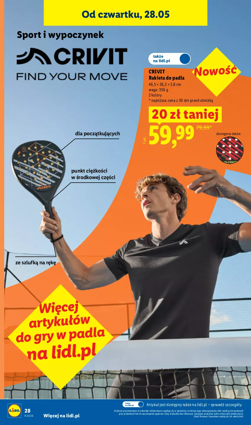 Gazetka promocyjna Lidl - Katalog ważny od 25.05 - ważna 25.05 do 30.05.2026 - strona 36 - produkty: Gry, Por, Rakieta, Sport, Waga